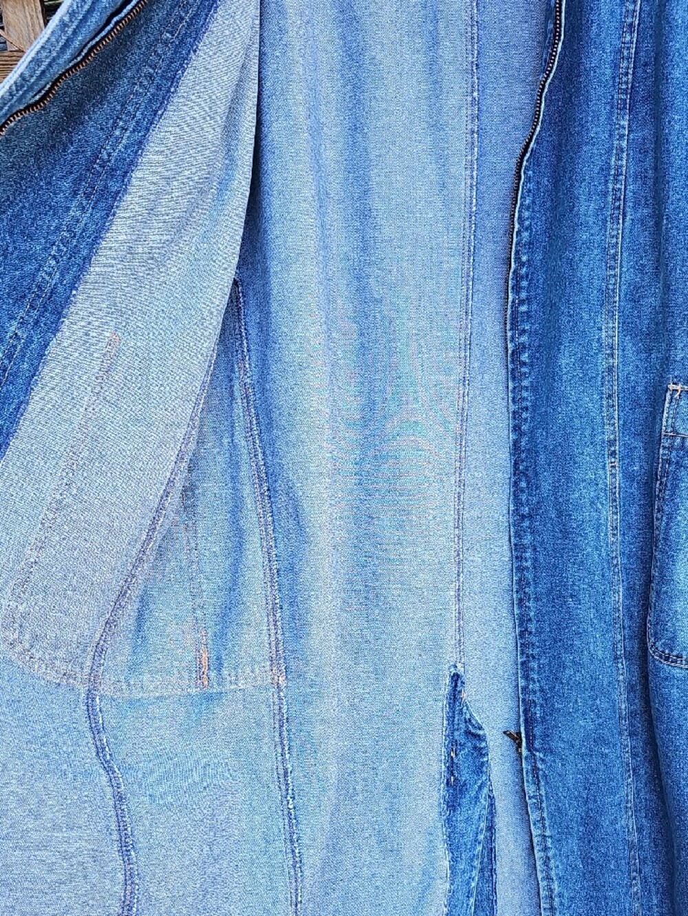Vintage Esprit Mid-Blue Denim Trench Coat - Picture 7 of 10